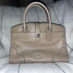 Tan coach purse